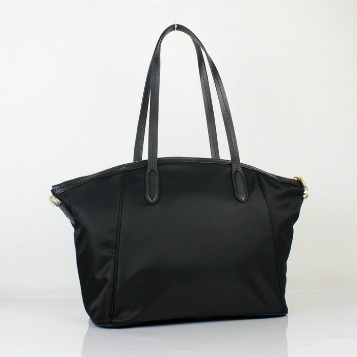 2014 Prada canvas shoulder handbag BR4664 black - Click Image to Close